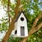 Glitzhome® 14.25" Modern White Wood Garden Birdhouse